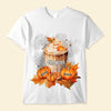Grandma Mom Pumpkin Spice Latte Personalized Shirt NVL25JUL23NY1