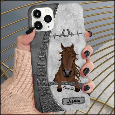 Love Horses Colorful Leather Pattern Personalized Phone Case NVL28JUN23NY2