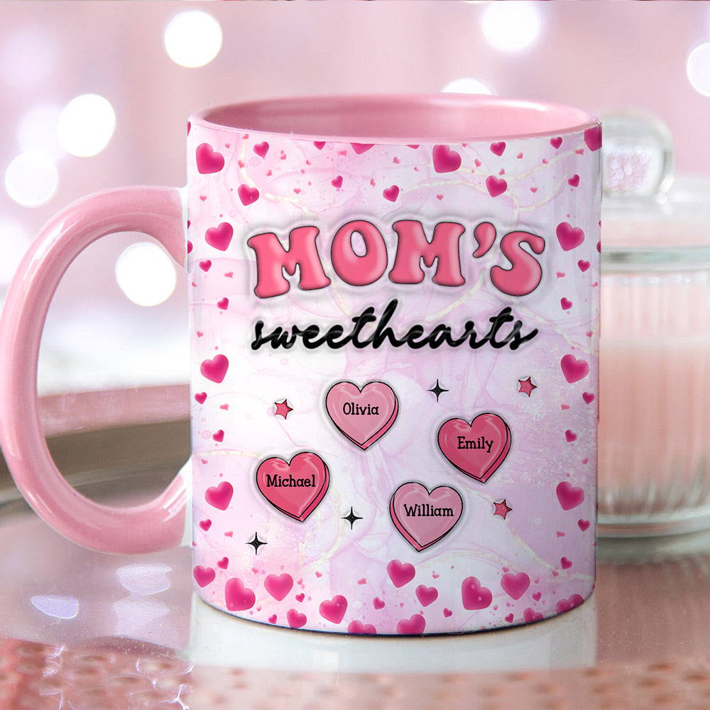 Nana's sweethearts Personalized Accent Mug Gift for Grandmas Moms Aunties HTN15APR24NY1