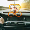 From Our First Kiss Till Our Last Breath - Fall Season Couple Kissing & Hugging Personalized Car Ornament NVL29AUG23NY1