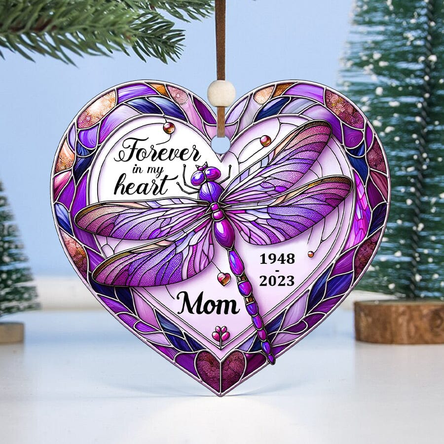 Forever In My Heart Memorial Dragonfly Personalized Acrylic Ornament VTX21OCT23NY1 Acrylic Ornament HumanCustom - Unique Personalized Gifts Made Just for You 