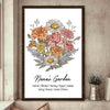 Birth Flower Family Bouquet Names Personalized Poster NVL04DEC23NY2 Poster HumanCustom - Unique Personalized Gifts Made Just for You