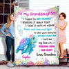Granddaughter Grandson Sea Animals Hug Personalized Blanket NTN25OCT22NY1 Fleece Blanket Humancustom - Unique Personalized Gifts