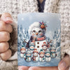 Snowman Grandma With Adorable Grandkids - Personalized Mug - NTD08NOV23NY1 White Mug Edge HumanCustom - Unique Personalized Gifts Made Just for You White 11OZ