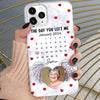 Memorial Calendar Upload Image Heart Wings, The Day You Left Me Personalized 3D Inflated Effect Phone Case LPL26APR24NY2