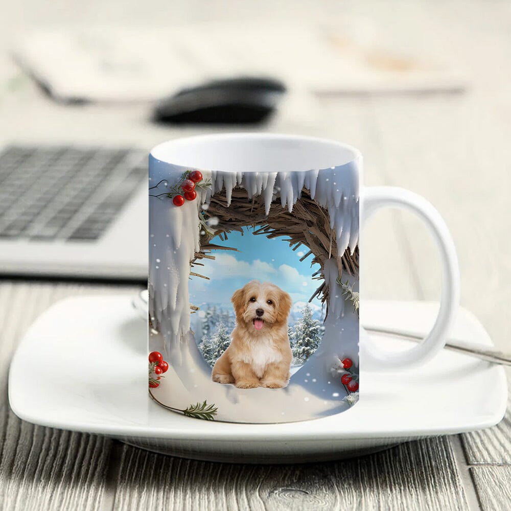 Custom Pet Photo 3D Winter Snowy - Personalized Mug - NTD09NOV11NY1 White Mug Edge HumanCustom - Unique Personalized Gifts Made Just for You White 11OZ 