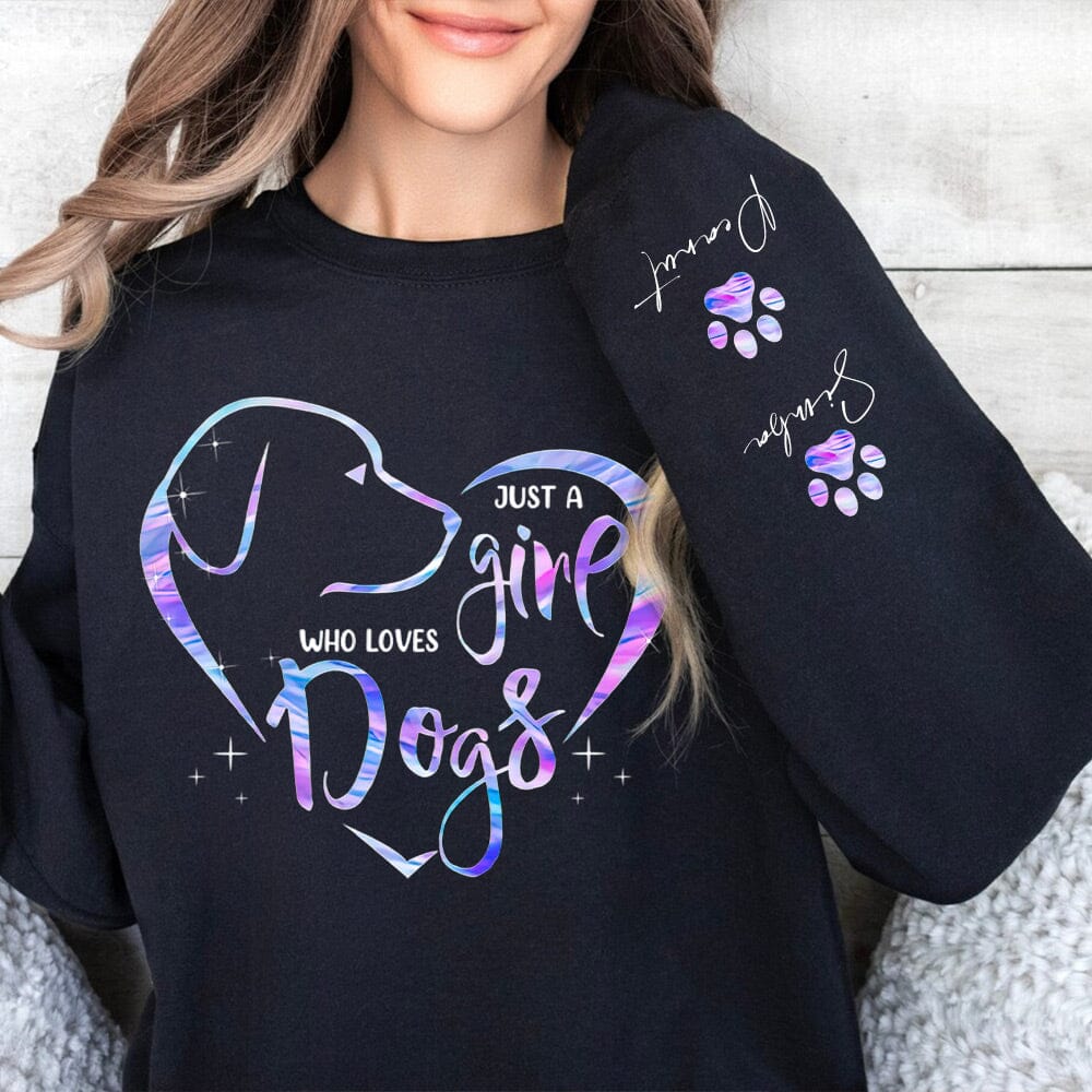 Colorful Dog Lovers Heart Paw Personalized Sweatshirt NVL30NOV23NY1 2d sweatshirt HumanCustom - Unique Personalized Gifts Made Just for You 