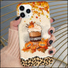 Grandma Mom Pumpkin Spice Latte Fall Season Personalized Phone Case NVL07AUG23NY1