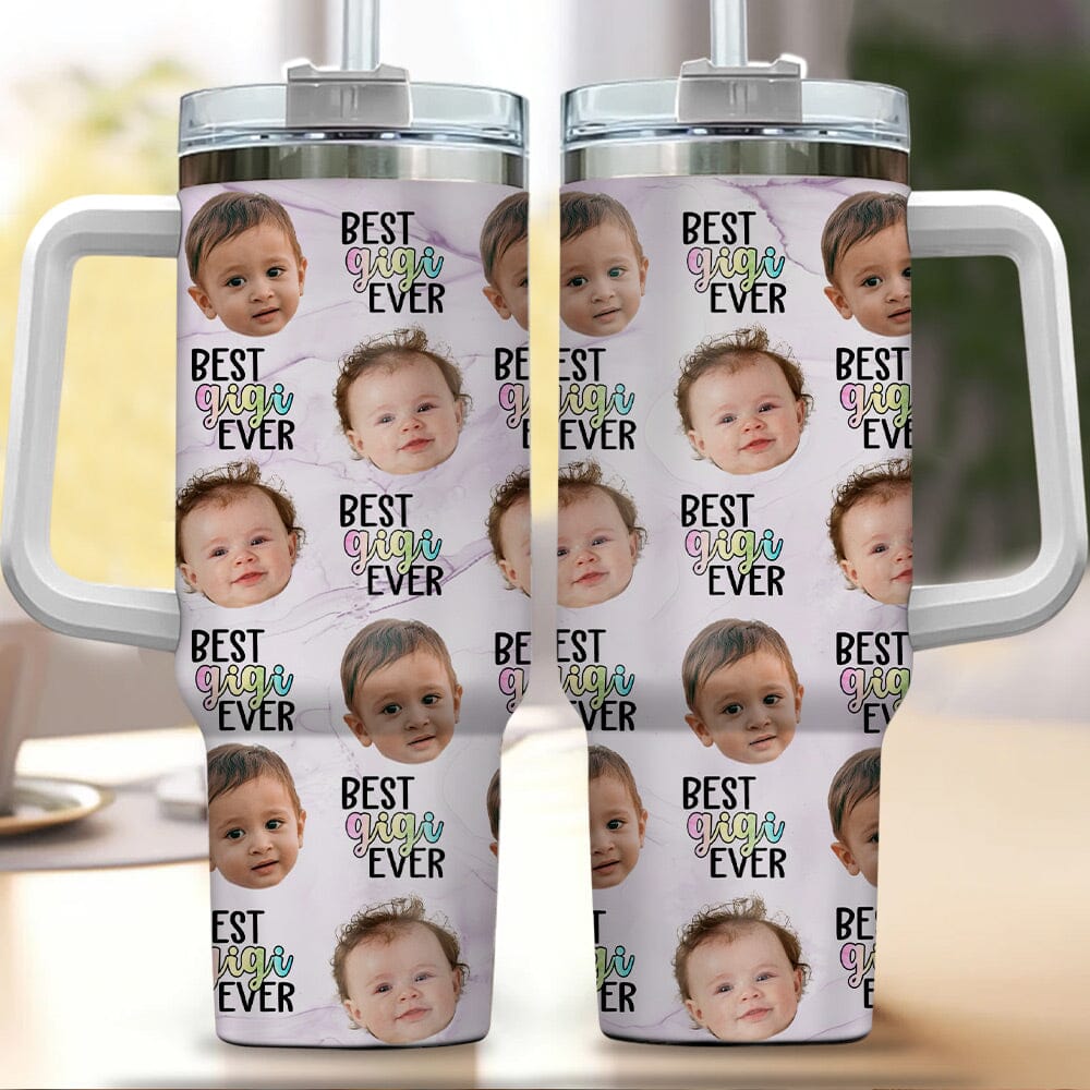 Upload Photo Best Nana Ever Personalized Tumbler With Straw HTN30NOV23NY1 Tumbler With Straw HumanCustom - Unique Personalized Gifts Made Just for You 