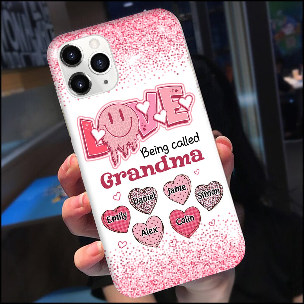 Love Being Called Grandma Mom Sweet Heart Kids Personalized Phone Case NVL16DEC23NY2 Silicone Phone Case HumanCustom - Unique Personalized Gifts Made Just for You 