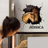 Custom Name Horse Crack Sticker Decal Gift for horse lovers HTN30AUG23NY1