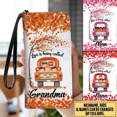 Love is being called Grandma Personalized Cloth Purse Woman Purse FantasyCustom