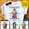We Fall In Love By Chance We Stay In Love By Choice Couple on Beach Custom T-Shirt 2D T-shirt Dreamship S White