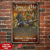 Personalized Deer Couple Printed Metal Sign Nvl-29Ct03 Metal Sign Human Custom Store 30 x 45 cm - Best Seller