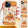 Autumn Fall Season Pumpkin Grandma Mom Leaves Kids Personalized Phone Case LPL05JUL23CT1