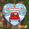 Personalized Chrismas God Knew My Heart Need You Couple Heart Ornament NVL17AUG21CT3 Circle Ornament Humancustom - Unique Personalized Gifts