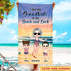 I love my Grandkids to the Beach and Back Summer Grandma Personalized Beach Towel HTN01JUN23CA2
