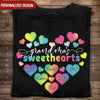Grandma's Sweethearts Colorful Cute Heart Grandkids Personalized Black T-shirt and Hoodie Perfect Gift for Moms Grandmas Aunties HTN04MAY23CA4 Black T-shirt and Hoodie Humancustom - Unique Personalized Gifts Classic Tee Black S
