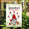 Grandma's Love Bugs Daisy Chamomile Garden Gnome Cute Little Lady Bugs Grandkids Personalized Flag Perfect Gift For Grandmas Moms Aunties HTN24APR23CA2 Flag Humancustom - Unique Personalized Gifts Garden Flag (11.5" x 17.5")