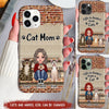 Personalized Life is better with cats Girl Sitting Brick Wall Phone Case HTN22DEC22LG1 Silicone Phone Case Humancustom - Unique Personalized Gifts Iphone iPhone 14