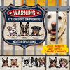Warning Attack Dogs Custom Cut Metal Sign Cut Metal Sign Human Custom Store 12x12in