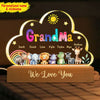 Cute Animal Grandkids Gift for Grandmas Moms Aunties Personalized Acrylic Block LED Night Light CTL13MAY24CT2
