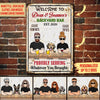 Customized Welcome to Backyard Bar Proundly Serving Whatever You Brought Dog Printed Metal Sign PM16JULCT2 Printed Metal Sign Human Custom Store
