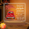 Customized Red Truck Couple Husband Wife Valentine Best Gift Acrylic Plaque LED Lamp Night Light HLD02FEB23CT1 Acrylic Plaque LED Lamp Night Light Humancustom - Unique Personalized Gifts 7.8” x 7.2”