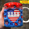 Custom Nickname Nana Grandma American Flag 4th Of July White Edge-to-Edge Mug HTN24APR24CT2