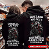 Husband And Wife Riding Partners For Life Couple Skull Hoodie Ntt-16Vn09 Hoodies Dreamship S Black