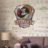 Turkey Hunting Cut Metal Sign Cut Metal Sign Human Custom Store 12x12in