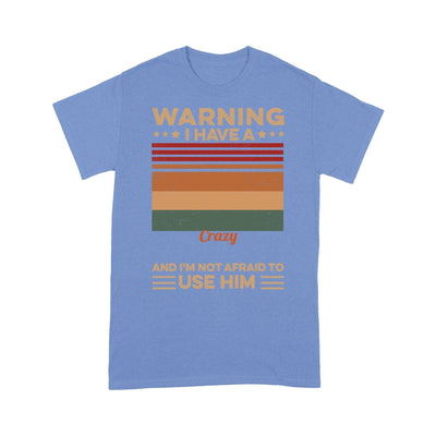 Customized Warning I Have A Crazy Grandpa Youth T-Shirt PM12JUN21CT5 2D T-shirt Dreamship S Carolina Blue