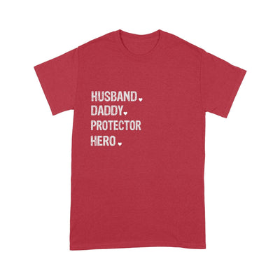 Customized Husband Daddy Protector Hero T-Shirt Pm05Jun21Ct1 2D T-shirt Dreamship S Red