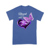 Customized Blessed to be called Grandma Mom Dad Purple Butterfly T-Shirt PM08JUL21CT2 2D T-shirt Gearment S Royal