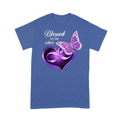 Customized Blessed to be called Grandma Mom Dad Purple Butterfly T-Shirt PM08JUL21CT2 2D T-shirt Gearment S Royal