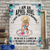 Personalized April Girl Beach Vibes Canvas Dhl-15Tq015 Canvas Dreamship 12x16in