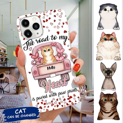 Personalized Cat The Road To My Heart Is Paved With Paw Prints Phonecase Dhl-24Tq010 Phonecase FUEL Iphone iPhone 12