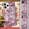 Blessed Nana Butterfly Twinkle Pattern Custom Gift For Grandma Glass Phone Case DHL01SEP21TP2 Glass Phonecase FUEL