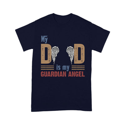 Customized My Dad Is My Guardian Angel T-Shirt Pm05Jun21Ct2 2D T-shirt Dreamship S Navy