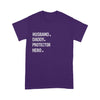 Customized Husband Daddy Protector Hero T-Shirt Pm05Jun21Ct1 2D T-shirt Dreamship S Purple