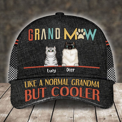 Personalized Custom Cats Grand Maw Like A Regular Grandma But Cooler Cat Lovers Cap Hp-30Tq002 Baseball Cap Human Custom Store Universal Fit