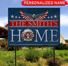 Custom Name Firefighter Home Yard Sign Yard Sign Dreamship 1-Pack