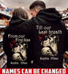 From Our First Kiss - Till Our Last Breath Skull Love Anniversary Gifts For Couples Custom Hoodie 2D Hoodies Dreamship S Black
