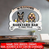 Custom Name, Dog Breeds, Drink, Bar Name, Address & Est Cut Metal Sign Cut Metal Sign Human Custom Store 18x18in
