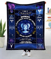 Gift To Woman Aries - Zodiac Sign Fleece Blanket tdh hqt-21dt008 Fleece Blanket Dreamship Medium (50x60in)