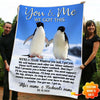 We'Re A Team Penguin Fleece Blanket Fleece Blanket Dreamship Medium (50x60in)