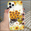 Grandma Mom Aunties Sunflower Gnome Personalized Phone case Perfect Mother's Day Gift HTN27MAR23NA2 Silicone Phone Case Humancustom - Unique Personalized Gifts