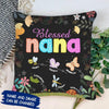 Blessed Nana Bugs Personalized Canvas Pillow Pillow Dreamship 12x12in