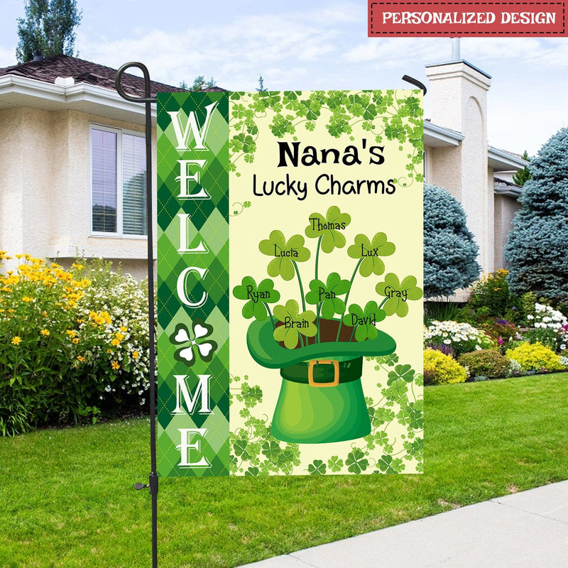 Discover Personalized lucky charms St. Patrick day Mother's day flag - Gift idea for Nana Grandma Mama
