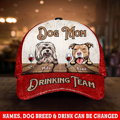Personalized Dog Mom Drinking Team Classic Caps Nla-30Nq022 Baseball Cap Human Custom Store